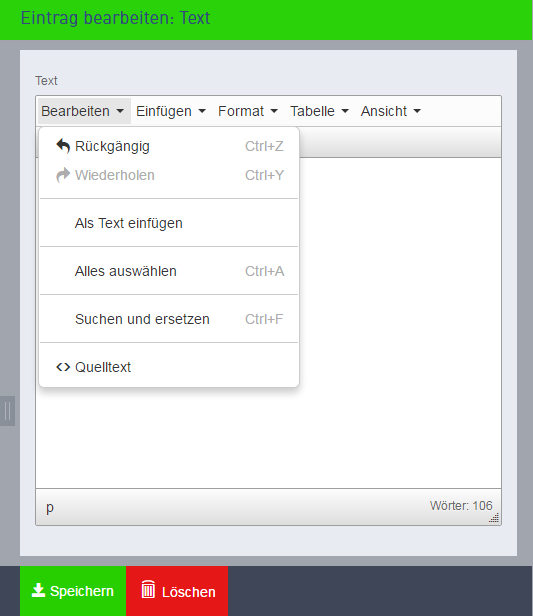 Screenshot Text Bearbeiten Screenshot Text Bearbeiten